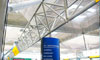Sign gantries and portals at Stansted Airport